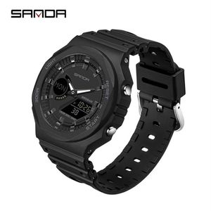 Sanda Casual Heren Horloges 50M Waterdichte Sport Quartz Horloge Voor Mannelijke Horloge Digitale G Stijl THOCK Relogio Masculino 2205290h