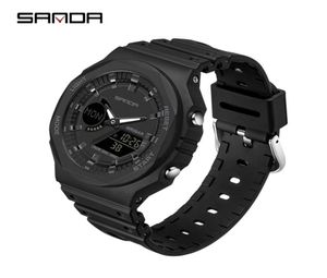 Sanda Casual Men039S Horloges 50m waterdichte sportkwarts kijken voor mannelijke polshorloge digitale G -stijl shock relogio masculino 22055429829