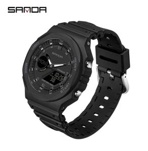 Sanda Casual Men039S Horloges 50m Waterdichte sportkwarts Horloge voor mannelijke polshorloge digitale G -stijl shock relogio masculino 22059322917