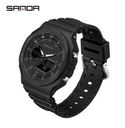 SANDA Casual Heren Horloges 50M Waterdichte Sport Quartz Horloge voor Mannelijke Horloge Digitale G Stijl Shock Relogio Masculino 2205216508119