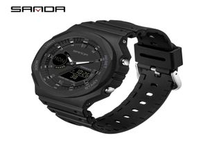 Sanda Casual Mens Watchs 50m Empleproof Sport Quartz Watch pour mâle Montre à bracelet Digital G Style Shock Relogo Masculino 2205214686453
