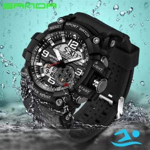 Sanda Digital Watch Men Military Army Sport Watch Water Resistent Date Calendar Led ElectronicsWatches Relogio Masculino283S317E