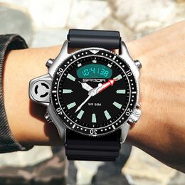 Sanda mode Sport montre pour hommes Style décontracté montres hommes militaire Quartz montre-bracelet plongeur S choc homme Relogio Masculino