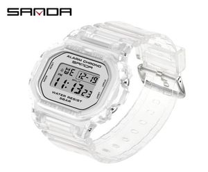 Sanda Fashion Sport Femmes Transparent STRAP LED Clock numérique Dames Match Electronic Reloj Mujer Regio Feminino 2009 2012176341471