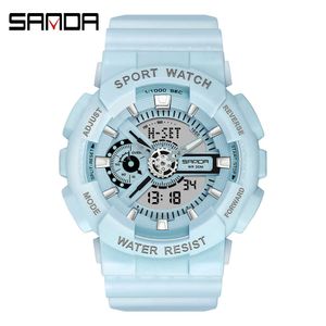 SANDA G militaire choc hommes montres Sport montre LED numérique étanche décontracté mode montre à Quartz mâle horloge relogios masculino G1022