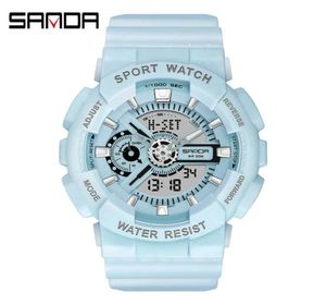 SANDA G MILITAIRE SHOCK MENSCHAKEN WAARDEN SPORT WERCHT LED Digitale waterdichte casual Fashion Quartz Watch Male Clock Relogios Masculino G18747289