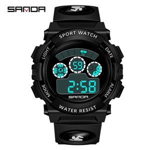 SANDA relojes para niños deportes al aire libre cronómetro luminoso fecha semana alarma niños reloj impermeable niñas niños Clock209u