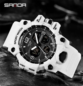 Sanda Men Military Watches G Style White Sport Led Digital 50m waterdicht S Shock Male Clock Relogio Masculino 2202254645839