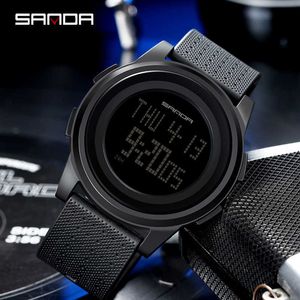 Sanda herenhorloges ultradunne led elektronische klok man waterdichte vrouwen digitale sport horloge voor mannen polshorloge relogio masculino G1022