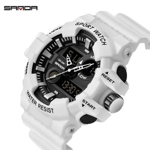 Relojes SANDA para hombre, reloj deportivo blanco estilo G, reloj informal LED Digital resistente al agua, reloj S Shock para hombre, reloj masculino X0625