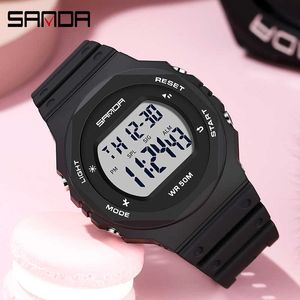 SANDA nouvelle montre pour femme électronique LED montre de sport lumineuse numérique 50M étanche et antichoc montre de mode G1022