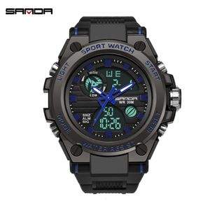 Sanda Sports Heren Junior High School Outdoor Waterdicht Special Forces Cool Tactics Jeugd Nachtlampje Elektronisch horloge