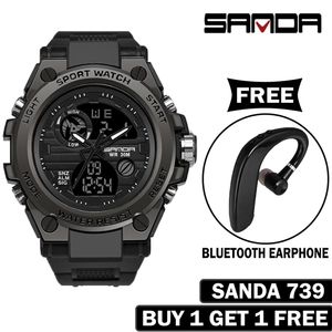 SANDA deportes relojes para hombre de lujo militar de cuarzo relojes electrónicos a prueba de golpes a prueba de agua reloj de pulsera digital Relogio masculino 220530