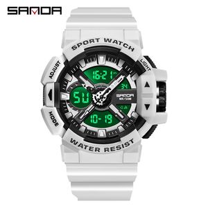 SANDA Top marque de luxe militaire hommes montres 50 M étanche montre-bracelet montre à Quartz pour hommes horloge relogio masculino 3128 220122