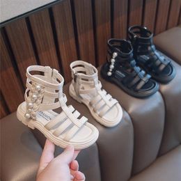 Sandaal Anak Roma Fashion Musim Panas Gladiator Perempuan Anak Hightop Bayi Balita Sepatu Bot Kualitas Tinggi 220611