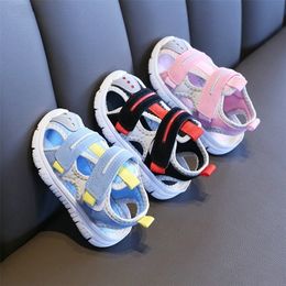 Sandal Bayi Musim Panas Untuk Anak Perempuan Lakilaki Sepatu Anakanak Kain Sol Lembut Pantai Kecil Mode Balita 220611