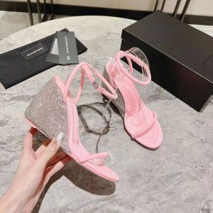 Sandale femme été 2024 bout rond bout ouvert boucle fendue talon compensé luxe concepteur à talons hauts Chic et élégant femme chaussures