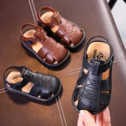Sandalias Anti Slip Children Sandals Summer Infant Toddler Walking Shoes Boy Beach Kids Sof Sof Sof Baby Shoe 240511