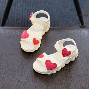Sandalias Nouveaux enfants pour filles Fashion coréenne Open Toe Anti Slip Beach Sandales décontractées et semelles molles