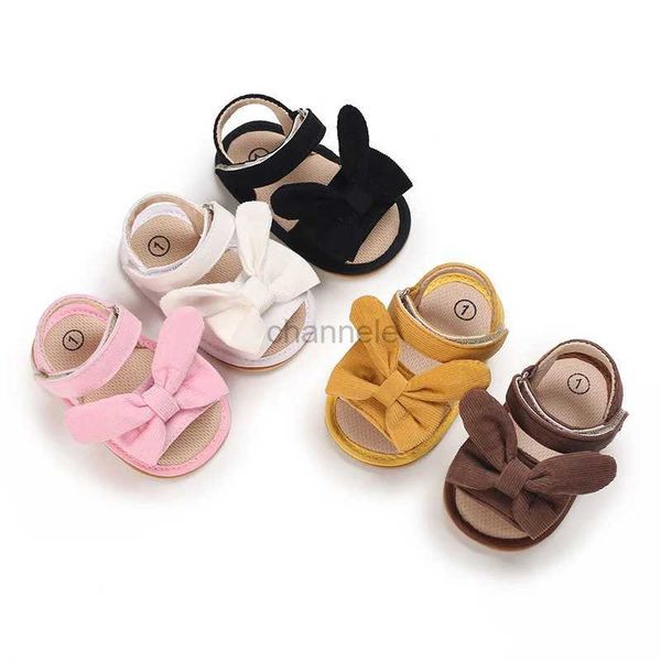 Sandalias 0-18M Zapatos de verano para niñas recién nacidas Sandalias lindas con orejas de conejo Zapatos para recién nacidos Sandalias de suela suave informales Zapatos para niños pequeños 240329