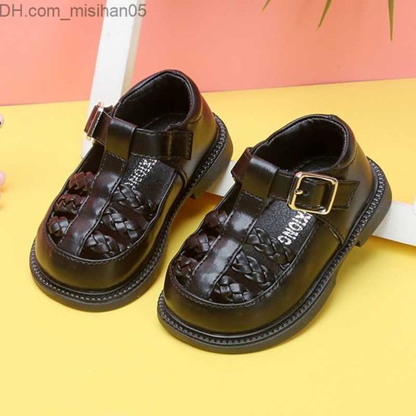 Sandalias de marca de 12-15,5 cm, zapatos de verano unisex, sandalias de playa con punta cerrada sólida, adecuadas para niños pequeños, niñas y niños Z230707