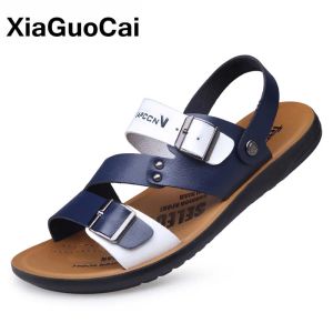 Sandalias 2021 Summer Men Sandals PU Cuero Macha Macha Macha