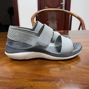 Sandalen 2022 Fashion Pure Color Casual Ladies Comfy Low Cut Round Teen Flat Beach Shoes Summer for Womensandals