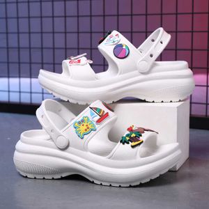 Sandales 2022 nouveau été femmes sandales coréenne plate-forme compensée talons hauts décontractés dames chaussures en plein air plage Peep orteil Sandalias De Mujer Z0306