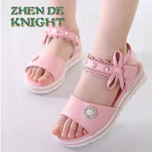 Sandales 2022 NOUVELLES GILLES SANDALS PERGES CRIOLES SOBTES SOILES SANDES ENFANTS SANDES ÉTÉ ÉTUME PRINCESS SANDALS BLANC ROSE TIME 2636