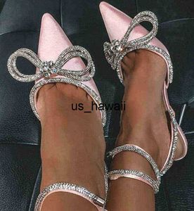 Sandales 2022 été luxe femmes Bling cristal 7cm talons hauts sandales rose talons clairs strass sandales bal Cendrillon chaussures de mariage 0216V23