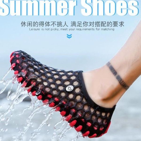 Sandalias de verano para hombres Dongdong Transpirable Ins Trend Driving Soft Sole Sports Zapatos de playa para vadear