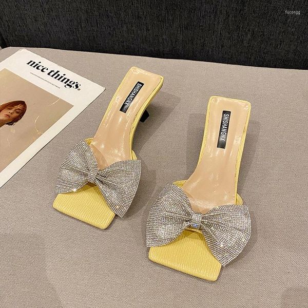 Sandales 2022 Été Open Toe Butterfly Style High Heels Femme's Female Élégante robe fête Femme Solie