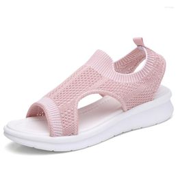 Sandales 2022 Summer Femmes Canvas Open Toe Helges plate-forme dames chaussures Lightweight Sneakers Big 42 Zapatos Mujer