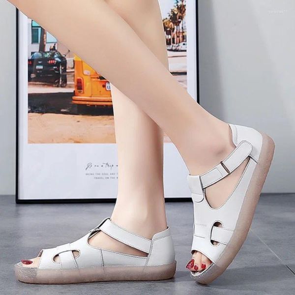 Sandalias 2023 zapatos para mujeres verano peep toe mujer suela suave casual playa damas zapatos mujer