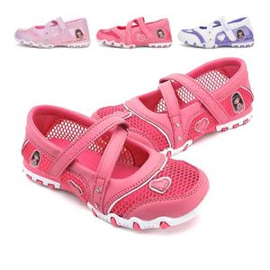 Sandalen 2024 Nieuwe zomer van hoge kwaliteit Non-slip kinderen schoenen meisjes mode sandalen cartoon prinses sandalen kinderen flat y240515