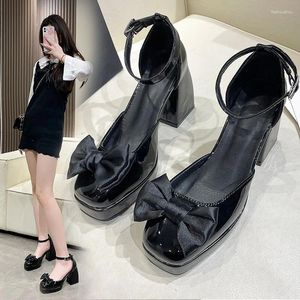 Sandalen 2024 Oversized schoenen Springstijl Dikke hakken Hoog waterdicht platform Hollow Mary Jane Single