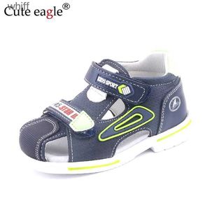 Sandalen 2024 zomer kinderschoenen merk gesloten teen peuter jongens sandalen orthopedische sport pu leer baby jongens sandalen schoenen C24318