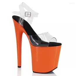 Sandalen 20 cm/8inches PVC Upper Fashion Sexy Exotic High Heel Platform Party Women Modern Pole Dance Shoes MA025