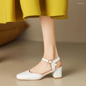 Sandales 5cm 129 talons gros femmes femmes 32-43 microfibre bao tours ganters mode confortable confortable beige abricot dames chaussures