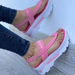 Sandalen 94 voor wiggen schoenen vrouwen platform hakken sandalias mujer zomer flip flops 230807 b platm