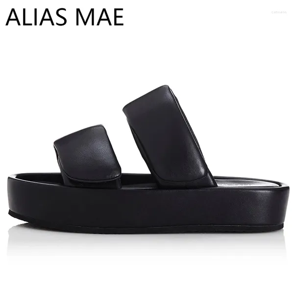 Sandalias Alias Mae Summer de alta calidad CUERO Moda informal de mujer Combustible Bounce de plantilla de plantilla gruesa