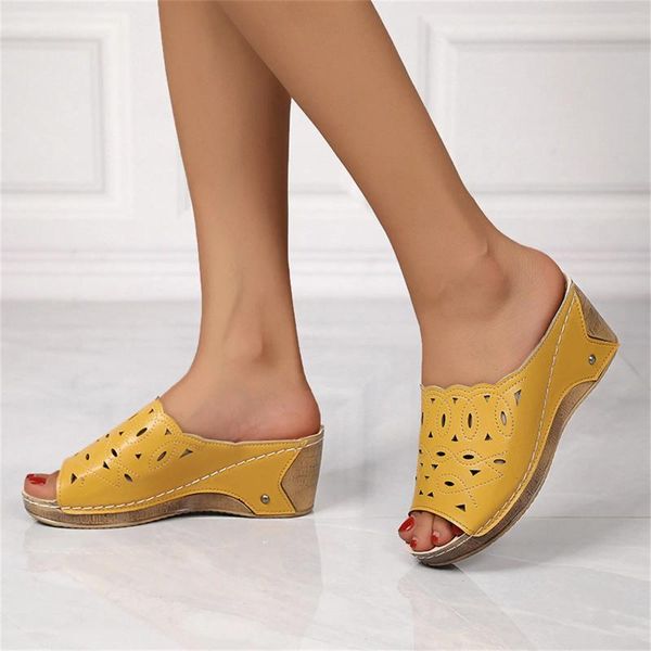 Sandals animaux imprimé femmes dames mode couleur solide couture couture ouverte orteil cale corail romain pour coins