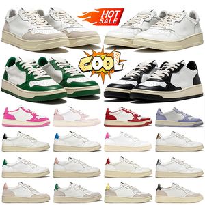 Diseñador para hombre Zapatos casuales Acción Dos tonos Cuero Gamuza Plataforma baja Zapatilla de deporte EE. UU. Zapatillas medallistas Panda Rosa Verde Hombres Mujeres Entrenadores deportivos al aire libre