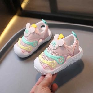 Sandales bébé garçon sandales d'été en maille respirante chaussures de sport nouveau-nés premier pas de pas cartoon de souris fille chaussures 440429