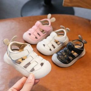 Sandales bébé fille garçon d'été enfants vraies chaussures en cuir confortables plage de semelle douce H240504