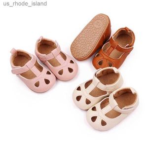 Sandales chaussures bébé en cuir massif sandales respirantes nouveau-nés semelle souple