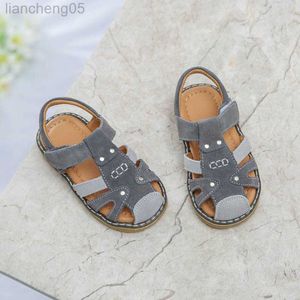 Sandalen Koopjes Echt lederen suede peuter jongens suede sandalen kinderen goede kwaliteit zachte casual sandalen w0327