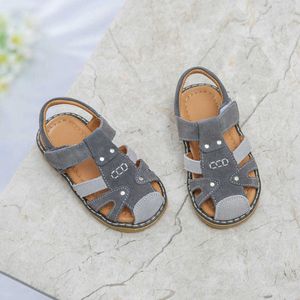 Sandalen koopje echt leer suede peuter jongens suede sandalen kinderen goede kwaliteit zachte casual sandalen Z0225