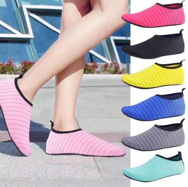 Sandalias Zapatos de agua de playa Hombres Zapatillas de deporte de natación de verano Hombres al aire libre Mujeres Zapatillas de secado rápido Aqua Flats Creek zapatos Scuba Driving Training Sock