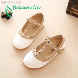 Sandalias Bekamille 2021, nuevas sandalias para niñas, zapatos de cuero para niños, zapatillas de ocio para niños, zapatos de baile de princesa para niñas calientes W0327